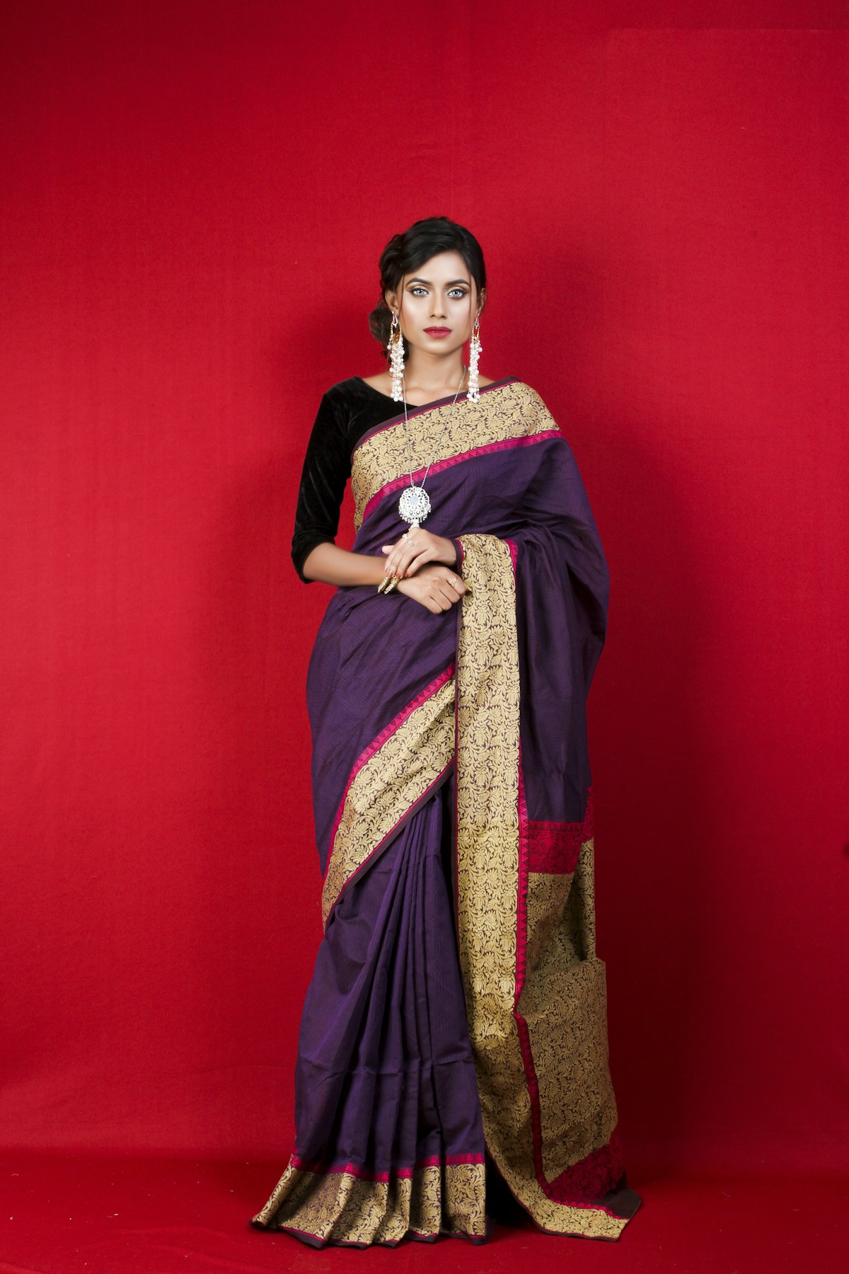 Rich Indian Silk Saree Drape and Weave Collection